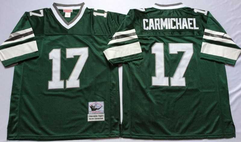 Eagles 17 Harold Carmichael Green M&N Throwback Jersey->nfl m&n throwback->NFL Jersey